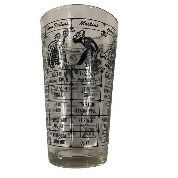 Vintage Mid-Century Barware Drink Mixer Cocktail Shaker Federal Glass Co. Retro - Picture 1 of 8